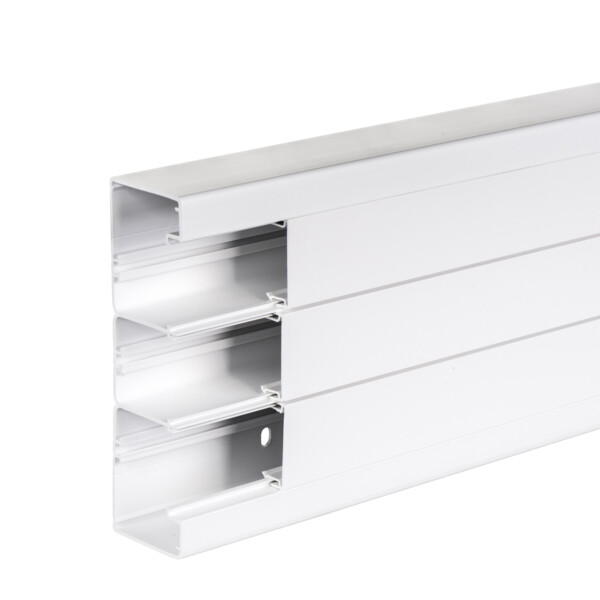 OptiLine 45 goulotte pvc blanc polaire 185 x 55 mm - 4 x 2m - Schneider Electric - ISM10500P