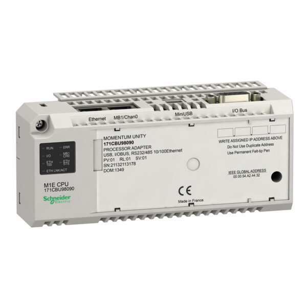 Unity m1e cpu rs232/485 e net usb iobus - Schneider Electric - 171CBU98090