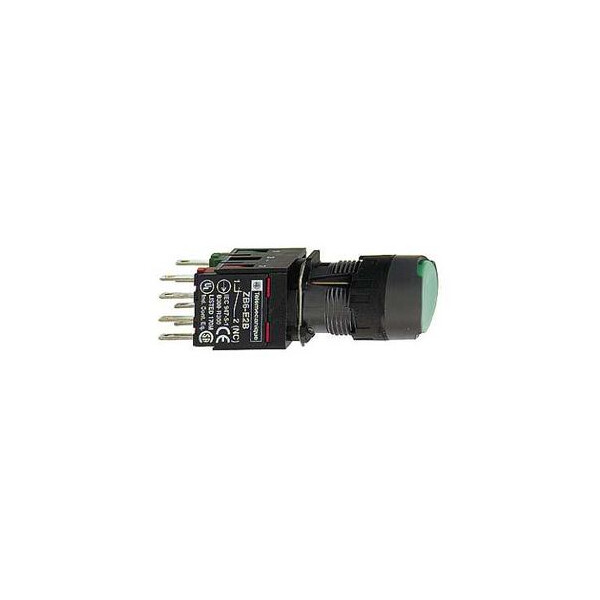 boutonpoussoir vert diam 16 à impulsion affleurant 1O plus 1F - Schneider Electric - XB6AA35B