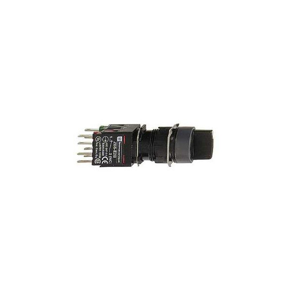 bouton tournant noir diam 16 à manette 2 positions 1O plus 1F - Schneider Electric - XB6AD225B