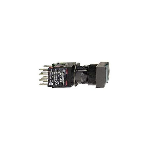 boutonpoussoir lumineux vert diam 16 à impulsion affleurant 24 V 1O plus 1F - Schneider Electric - XB6CW3B5B