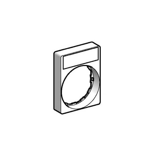 Harmony porte étiquette 30 x 40 mm affleurant - Ø22 - avec étiquette vierge - Schneider Electric - ZBY4H101