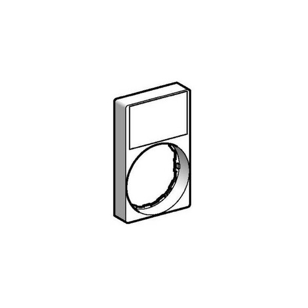 Harmony porte étiquette 30 x50 mm affleurant - Ø22 - avec étiquette vierge - Schneider Electric - ZBY6H102