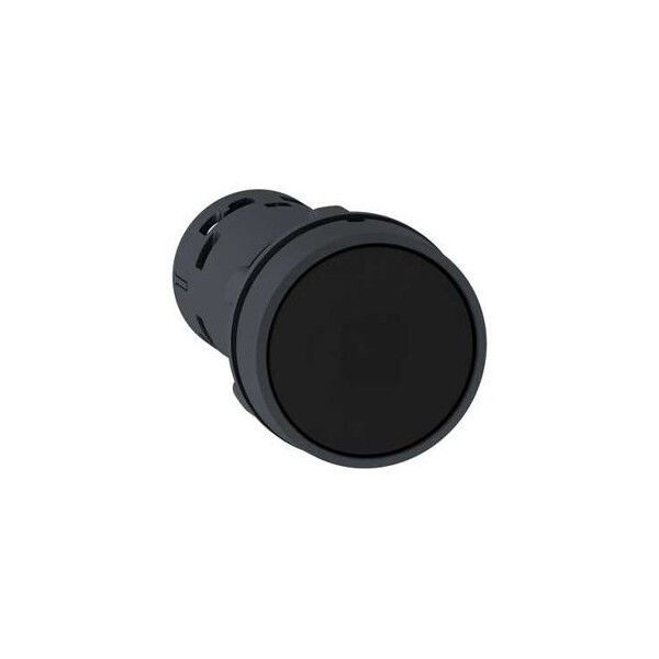 Harmony bouton-poussoir affleurant - Ø22 - noir - à accrochage - 1O+1F - Schneider Electric - XB7NH25