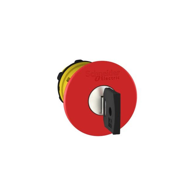 Harmony tête de arrêt d'urgence Ø 40 - déverrouillage par clé- Ø22 - rouge - Schneider Electric - ZB5AS94412