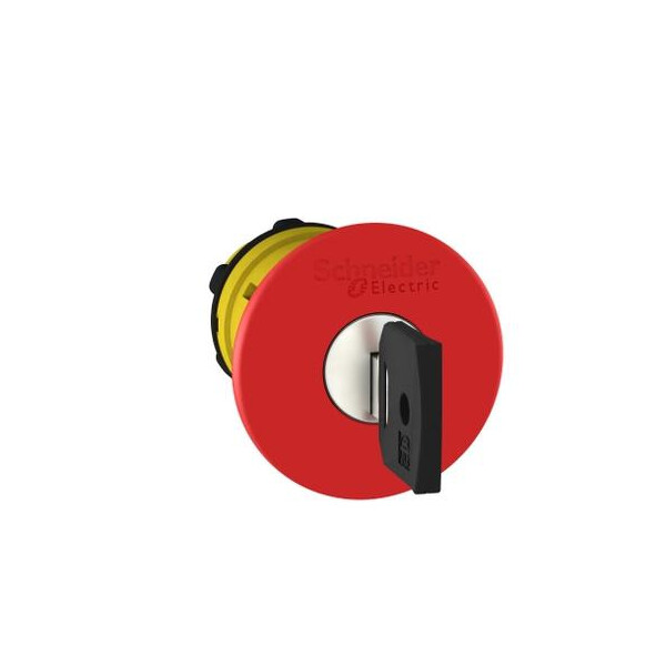 Harmony tête de arrêt d'urgence Ø 40 - déverrouillage par clé- Ø22 - rouge - Schneider Electric - ZB5AS944D