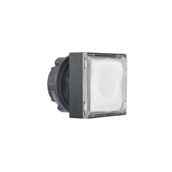 Harmony tête pour bouton-poussoir lumineux carré - Ø22 - pour étiquette - blanc - Schneider Electric - ZB5CW313