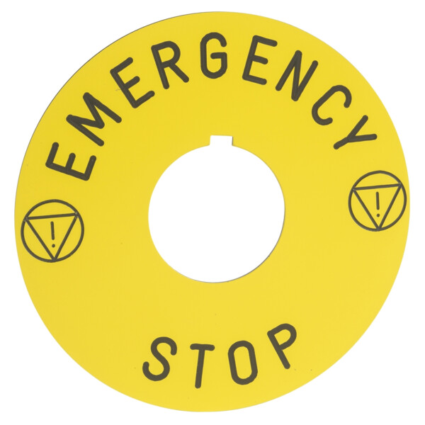 Schneider Electric Étiquette Diam 30 Diam 90 Mm Emergency Stop - Schneider Electric - 9001KN8330