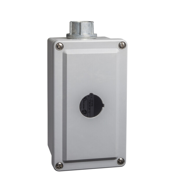 BOITE ALUMINIUM VIDE  OUVERTURE DE CONDUIT M25  UN TROU - Schneider Electric - 9001TY1