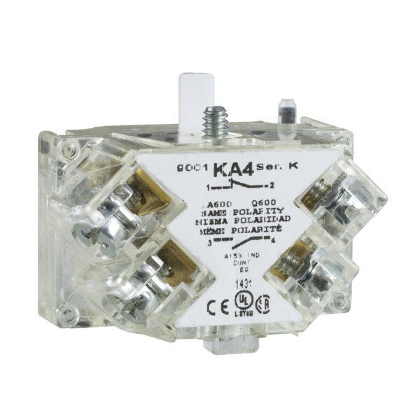Schneider Electric Bloc Contact pour Bouton 9001K Diam 30 1 Of Bornes Protégées - Schneider Electric - 9001KA4
