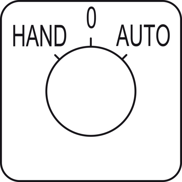 Schneider Electric Étiquette pour Commutateur à Came Handoauto 45 X 45 Mm - Schneider Electric - KZ18434