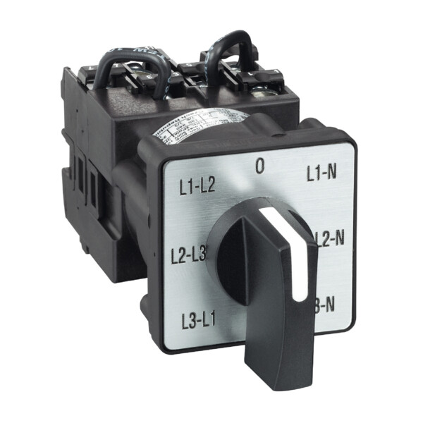 Schneider Electric Sélecteur de Voltmètre à Came 3L Et 3Ln 45° 12 A Fixation Par Vis - Schneider Electric - K1F027MLH