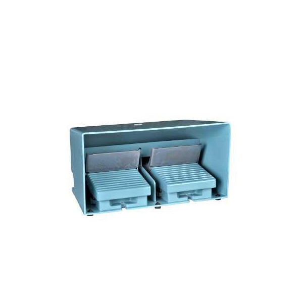 double interrupteur à pied XPEM avec capot métallique bleu 4O plus 4F - Schneider Electric - XPEM5110D