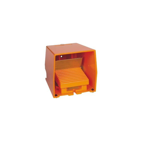 interrupteur à pied simple XPER avec capot métallique orange 2O plus 2F - Schneider Electric - XPER529