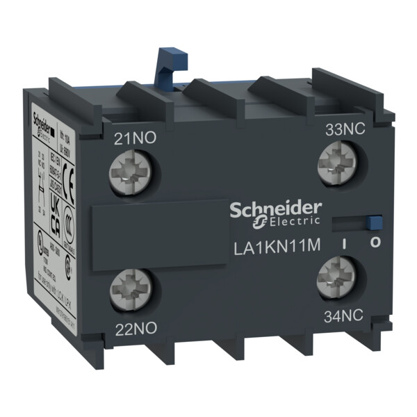 Schneider Electric Bloc de contacts auxiliaires Tesys 1 No Plus 1 Nc Bornes à Visétriers - Schneider Electric - LA1KN11M