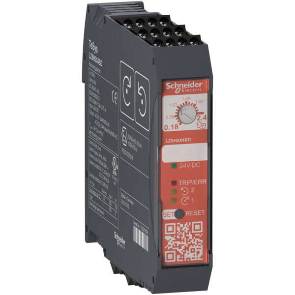 Tesys H - Démarreur Hybride - 2 Sens - 0,75kw 400v - Commande 24vcc - Safety - Schneider Electric - LZ8H2X4BD