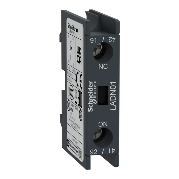 Schneider Electric Bloc de contacts auxiliaires Tesys 0 F Plus 1 O Bornes à Visétriers - Schneider Electric - LADN01