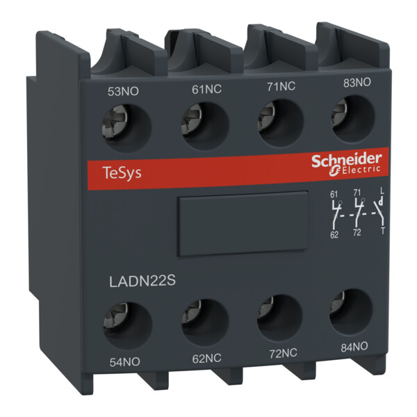 Tesys D - Bloc De Contact Auxiliares Sécurité Rouge - 2no + 2nc - Schneider Electric - LADN22S