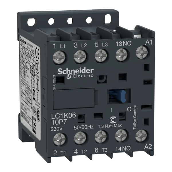 Schneider Electric Contacteur Tesys Lc1K 3P Ac3 440V 6 A Bobine 400 Vca - Schneider Electric - LC1K0610V7
