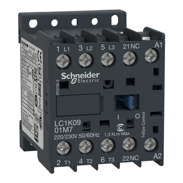 Schneider Electric Contacteur Tesys Lc1K 3P Ac3 440V 9 A Bobine 24 Vca - Schneider Electric - LC1K0901B7