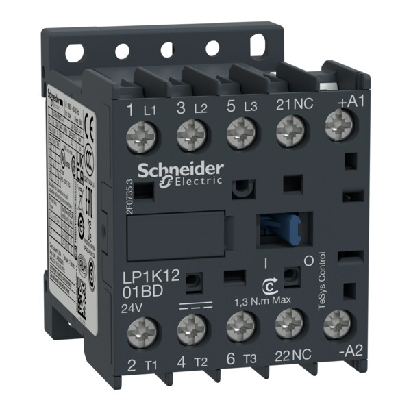 Schneider Electric Contacteur Tesys Lp1K 3P Ac3 440V 12 A Bobine 48 V Cc - Schneider Electric - LP1K1201ED