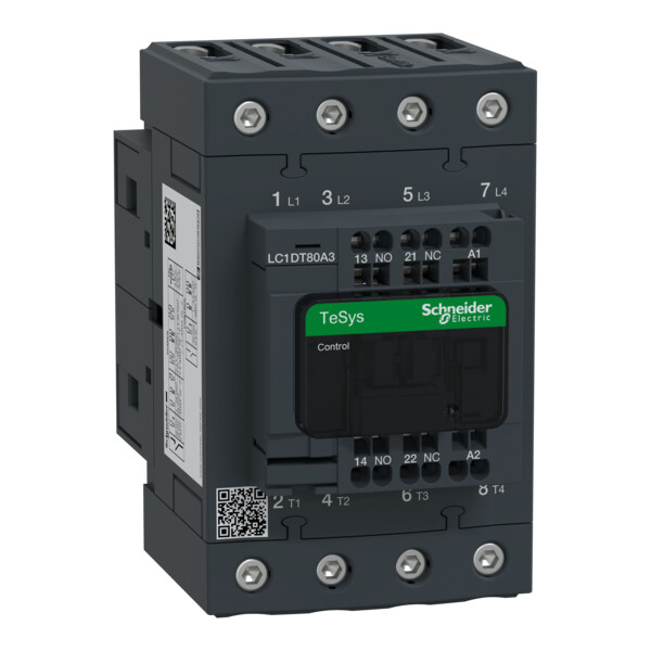 Schneider Electric Contacteur Tetra Everlink 4P Ac1 415V 80 A Ctrl Ress Bob 230V Ca-50/60Hz - Schneider Electric - LC1DT80A3P7