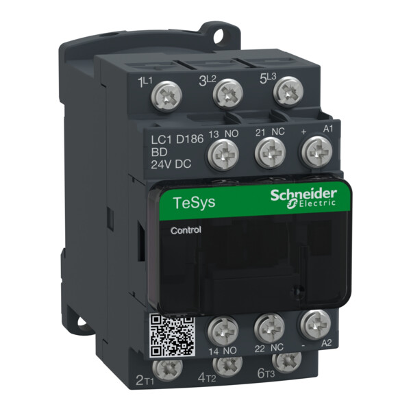 Schneider Electric Contacteur Tesys Lc1D 3P Ac3 440V 18 A Bobine 24 V Cc - Schneider Electric - LC1D186BD