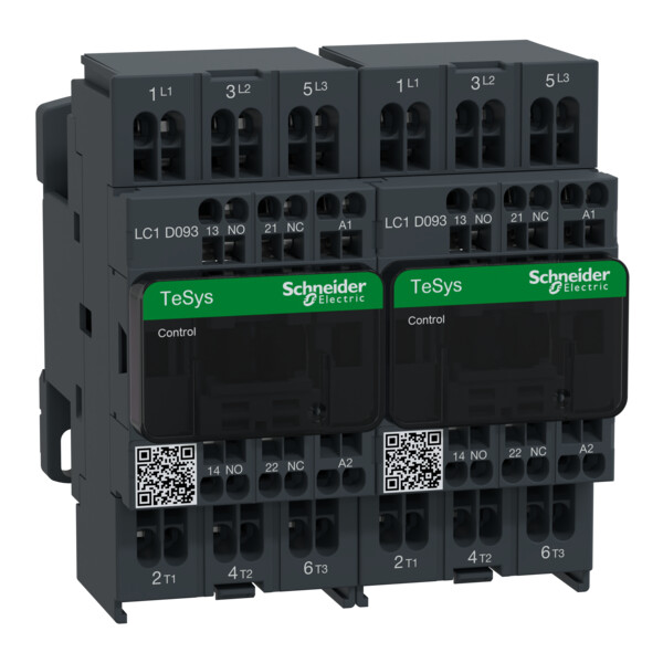 Schneider Electric Contacteur Inverseur Tesys Lc2D 3P Ac3 440V 9 A Bobine 115 V Ca - Schneider Electric - LC2D093FE7