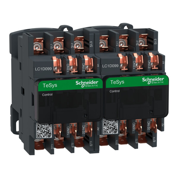 Schneider Electric Contacteur Inverseur Tesys Lc2D 3P Ac3 440V 9 A Bobine 24 V Ca - Schneider Electric - LC2D099B7