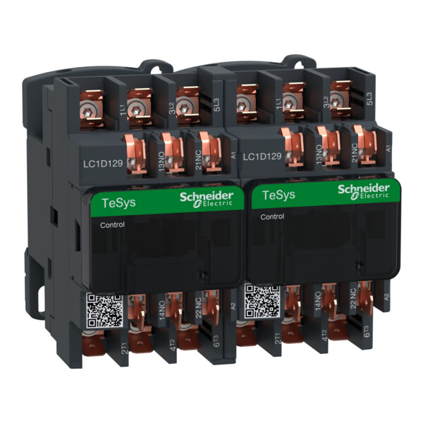 Schneider Electric Contacteur Inverseur Tesys Lc2D 3P Ac3 440V 12 A Bobine 24 V Ca - Schneider Electric - LC2D129B7