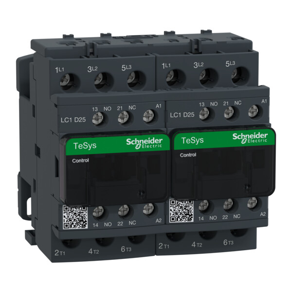 Schneider Electric Contacteur Inverseur Tesys Lc2D 3P Ac3 440V 25 A Bobine 230 V Ca - Schneider Electric - LC2D25P7V