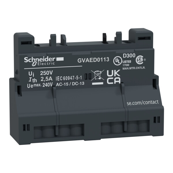 Schneider Electric Block Additif Frontal 1 Nc 1 No Defaut Version Borne Ressort - Schneider Electric - GVAED0113