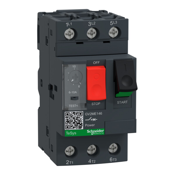DISJONCTEUR MOTEUR MGTH 6  10 COS FERM - Schneider Electric - GV2ME146