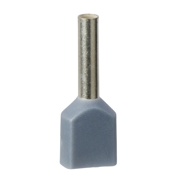 Schneider Electric Embout de câblage Double Surmoulé Format Moyen 0,75 Mm² Gris - Schneider Electric - AZ5DE007D