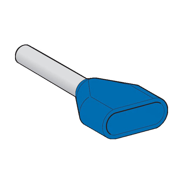 Schneider Electric Embout de câblage Double Surmoulé Format Moyen 2,5 Mm² Bleu - Schneider Electric - AZ5DE025D