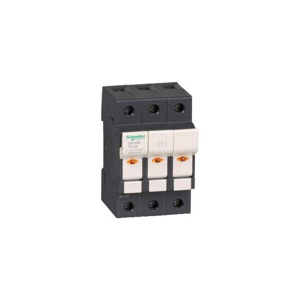 PORTE-FUS 3P 32A POUR FUSIBLE 10 X 38 MM / VOYANT FUSION FUSIBLE - Schneider Electric - DF103V