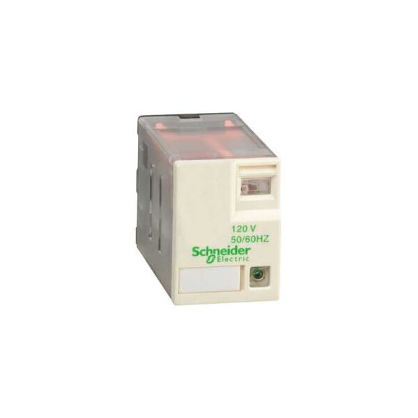 RELAIS MINIATURE 4 CO SANS BOUTON AVEC LED 230 VAC - Schneider Electric - RXM4AB3P7