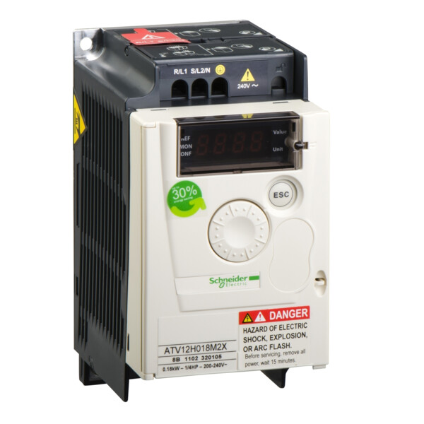 ATV12 0.18KW 240V 1PH 0.2 5HP RADIATEUR T - Schneider Electric - ATV12H018M2X