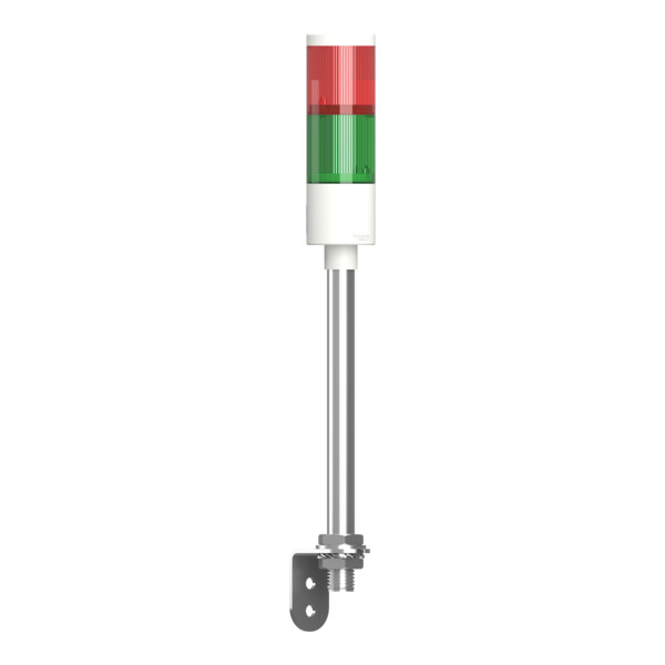 Harmony XVGK - Colonne monolithique - Ø50 - fixe rouge/vert - 24V - equerre - Schneider Electric - XVGKB2