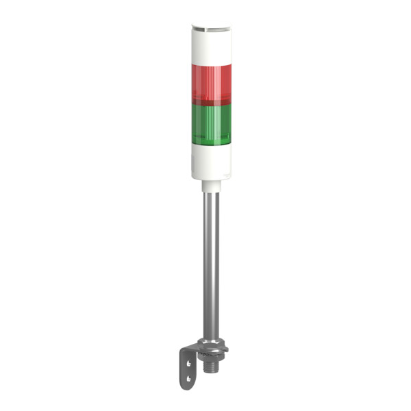 Harmony XVGK - Colonne monolithique - Ø50 - fixe R/V - 24V - buzzer - equerre - Schneider Electric - XVGKB2S