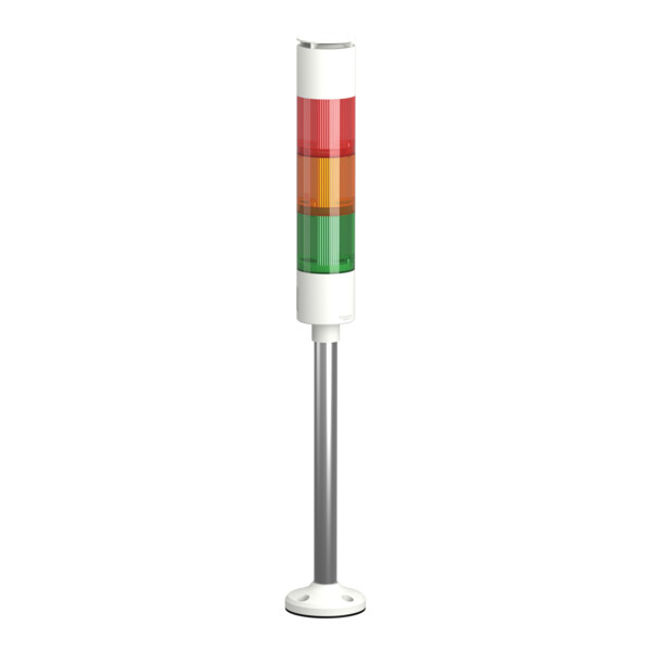 Harmony XVGK - Colonne monolithique - fixe R/O/V - 24V - buzzer - socle - Schneider Electric - XVGKB3SH