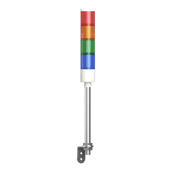 Harmony XVGK - Colonne monolithique - Ø50 - fixe R/O/V/bleu - 24V - equerre - Schneider Electric - XVGKB4