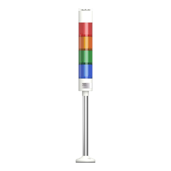 Harmony XVGK - Colonne monolithique - fixe R/O/V/bleu - 24V - buzzer - socle - Schneider Electric - XVGKB4SH