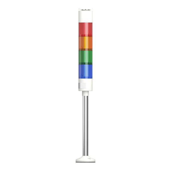 Harmony XVGK - Colonne monolithique - fixe R/O/V/bleu - 24V - buzzer - socle - Schneider Electric - XVGKB4SH