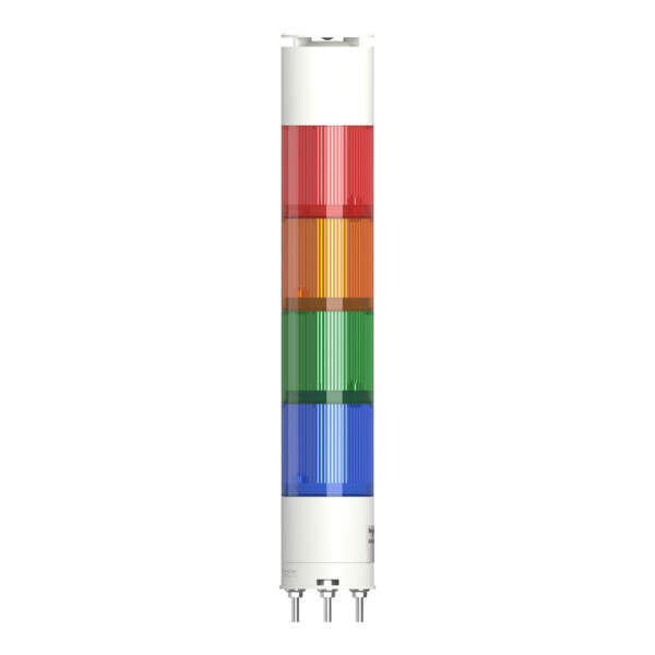 Harmony XVGK - Colonne monolithique - fixe R/O/V/B - 24V - buzzer - 3 broches - Schneider Electric - XVGKB4SW