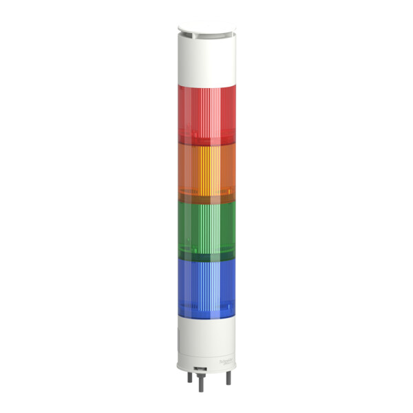 Harmony XVGK - Colonne monolithique - fixe R/O/V/B - 24V - buzzer - 3 broches - Schneider Electric - XVGKB4SW