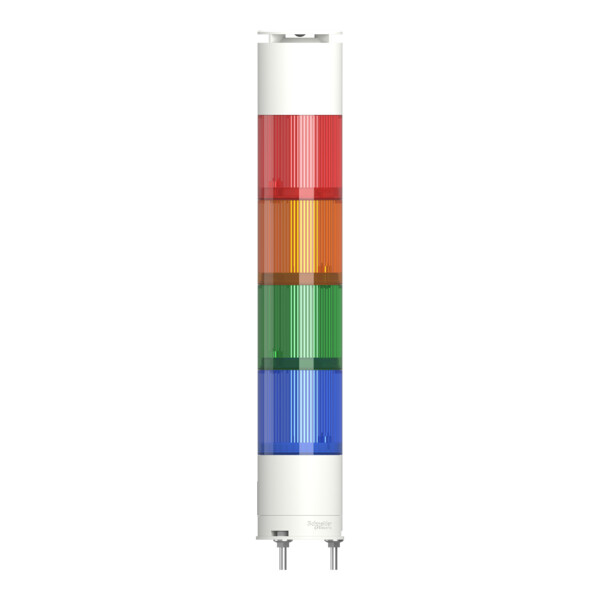 Harmony XVGK - Colonne monolithique - fixe R/O/V/B - 24V - buzzer - 3 broches - Schneider Electric - XVGKB4SW