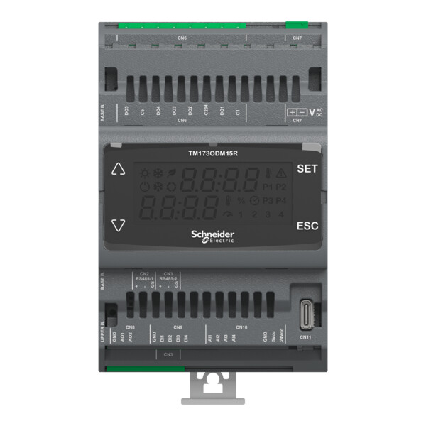 Contrôleurs logiques M173 Optimized - avec afficheur 15 E/S  - 2 RS485 - Schneider Electric - TM173ODM15R