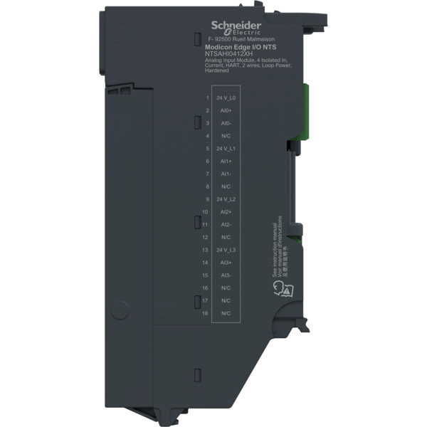 EdgeIO NTS Module seul Entrée HART 4 voies isolées- Courant- 2Fils - Durcie - Schneider Electric - NTSAHI0412XH