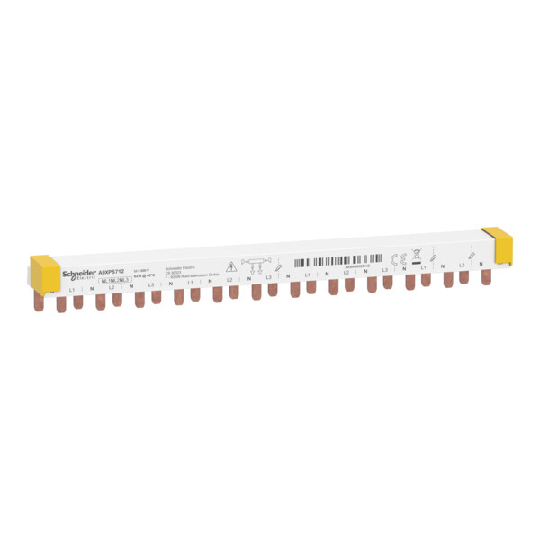 Acti9 iDDm40 peigne horizontal fin  3PN 12 modules 18mm 63A. hauteur réduite - Schneider Electric - A9XPS712
